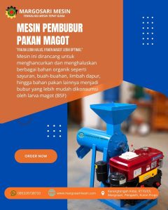 poster mesin pembubur pakan magot