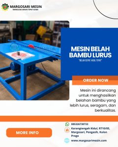 poster mesin belah bambu lurus