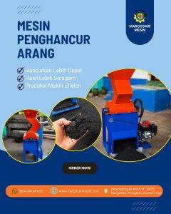 poster mesin penghancur arang
